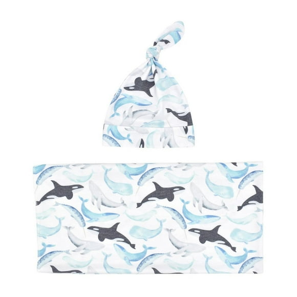 EGNMCR Chapeau pour Tout-Petit Nouveau-Né Couverture Emmaillotage Couverture de Réception Emmaillotage Enveloppe Chapeau Ensembles Fille Serveur