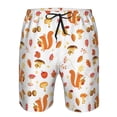 thumbnail image 4 of Kdxio Squirrel InThe Forest3 Pattern Mens Casual Shorts - Drawstring Summer Beach Sports Shorts for Men, 4 of 9