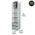 thumbnail image 4 of Organizador colgante de tela mDesign Lido con 7 estantes y 3 cajones, 4 of 8