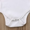 thumbnail image 7 of WIBACKER Newborn Unisex Baby Romper Infant Solid Ribbed Long Sleeve Bodysuit 1Pcs, 7 of 7