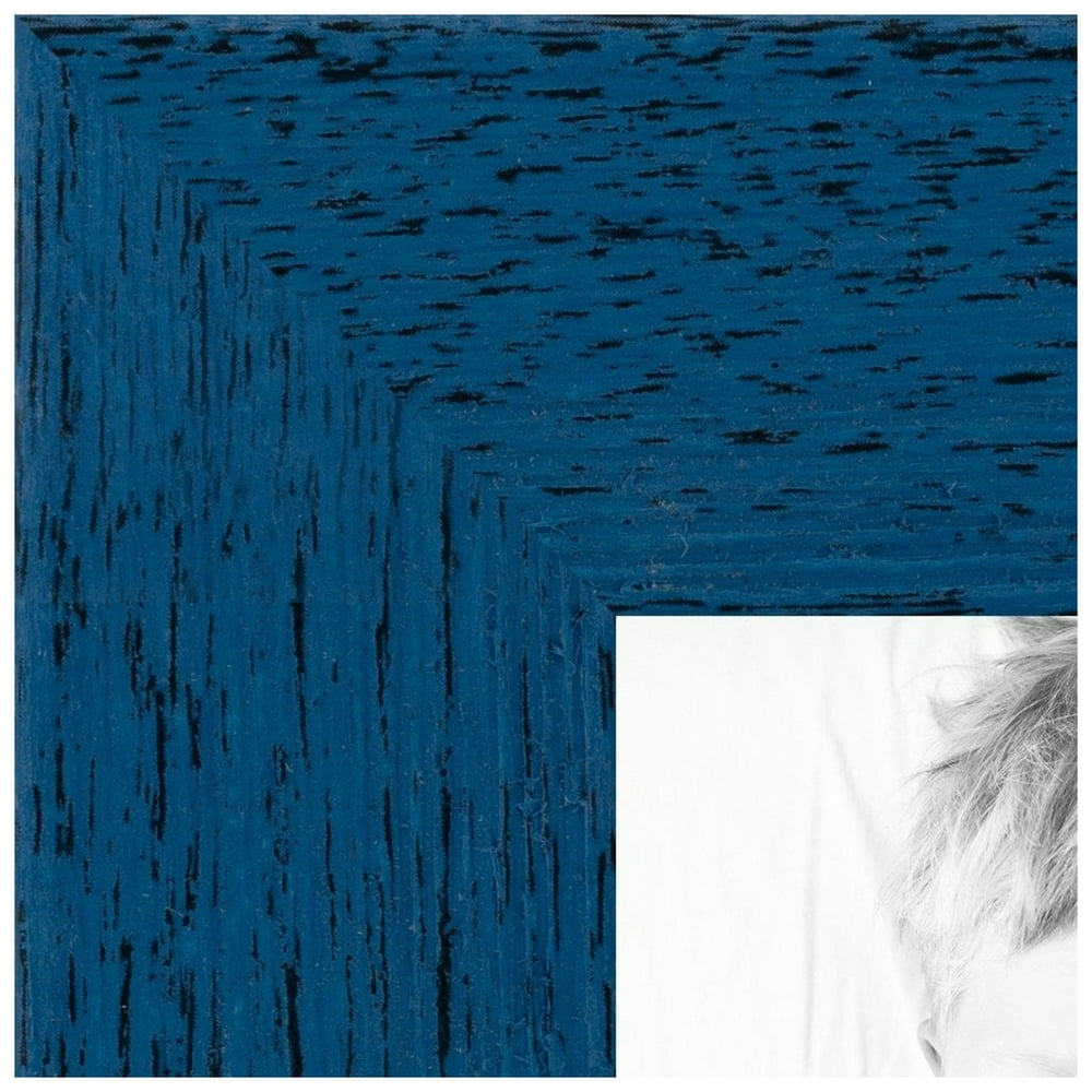 ArtToFrames 8x8 Inch Blue Picture Frame, This Blue Wood Poster Frame is