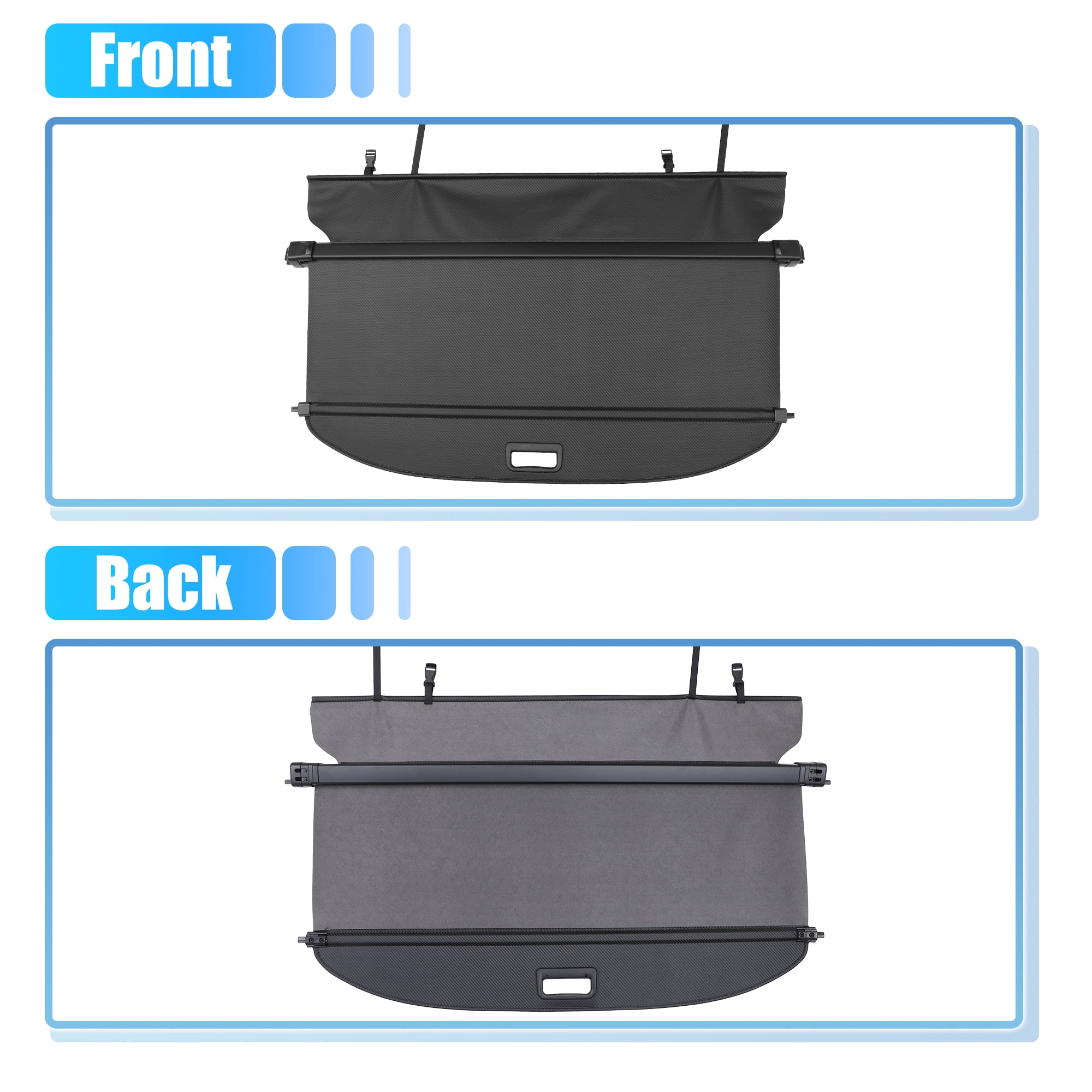 Unique Bargains Retractable Cargo Rear Trunk Cover for Honda HRV 2015-2022 Black