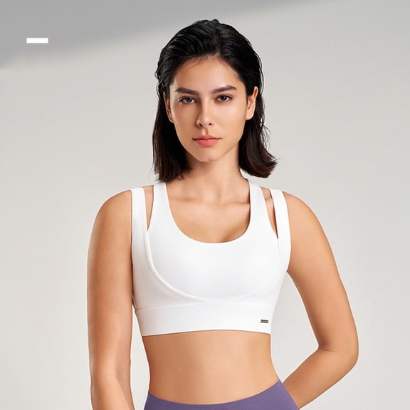 Women's Sports Bra Sports Fitness Bra Yoga Running Bra Dry Wicking Bra Sports Bra White XL