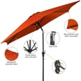 thumbnail image 4 of Gymax Parasol de Marché de Table de Patio de 9 Pieds pour Jardin Extérieur avec Base de Parasol Robuste Orange, 4 of 9