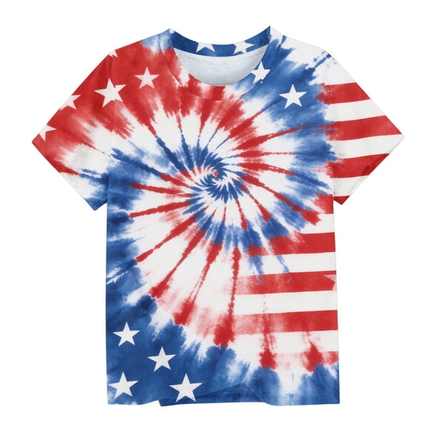 Odeerbi Chicos Niñas 4 de Julio Camiseta Manga Corta Día de La Independencia Camiseta Gráfica