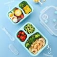 thumbnail image 3 of Collapsible Silicone Bento Box—Compartment Eco Silicone Collapsible Bento Lunch Box Kit-BPA Free, Safe in Microwave, Dishwasher & Freezer, 3 of 4