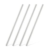 Uxcell 4Pcs 316 Stainless Steel Round Rod 1/4" Dia 7.9" Length Metal Solid Shaft Rods Corrosion Resistant Round Steel Bars Stock for Industrial DIY Project, 6mm x 200mm, Silver