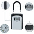 thumbnail image 3 of Key Box with Shackle, Portable Key Padlock (No Installation Required) Small Combination Lock Box, Waterproof for Sharing and Securing Keys (Black), 3 of 4