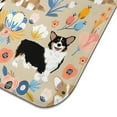 thumbnail image 5 of Corgi Dog and Flower Florals Dish Drying Mat for Kitchen 1 Pack, Ultra Absorbent Microfiber Dishes Drainer Mats,16"x18", 5 of 6