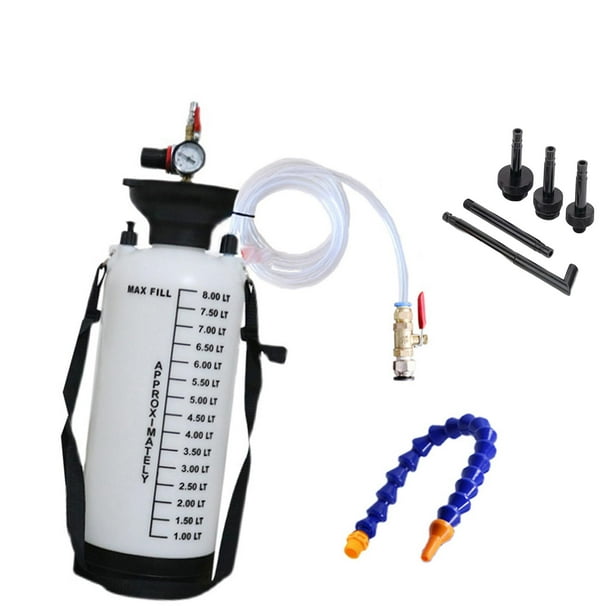 Botella de repuesto para bomba de fluido de transmisión de coche, llenador neumático Atf de 8L 8L con adaptador