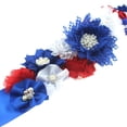 thumbnail image 3 of KAKOWELY Cinturón elegante con diseño floral del Día de la Independencia de Estados Unidos, cinturón de perlas de moda para mujeres., 3 of 4