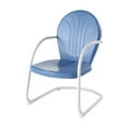 thumbnail image 3 of HomeStock Gothic Glamour Metal Outdoor Chair, 28.5"D x 22"W x 34.25"H, Sturdy, Easy to Assemble, Powder Coated Finish, Metal Seating-Color:Sky Blue Gloss, 3 of 6