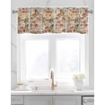 thumbnail image 2 of Spring Summer Mushroom Linen Curtain Valance for Bedroom/Bathroom/Kitchen/Office/Living/Dining Room Window,Pastoral Country Botanical Rod Pocket Topper Decorative Cafe Drapes Panel 54"x18", 2 of 6