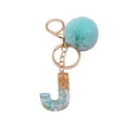 thumbnail image 1 of Flmtop Letter Pendant Plush Ball Key Chain Resin Sequin Buckle Keyring Holder Charm Decoration, 1 of 10
