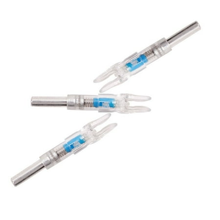3 Pcs Archery Automatically LED Lighted Arrow Nocks Tail Glowing Arrow Shaft Tail