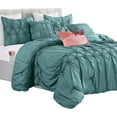 thumbnail image 1 of Mocassi - Ella Bedding Collection, 12PC Comforter Set with Matching Shams, Decorative Pillows, and Sheet Set, Full/Queen Size, Mint Green, 1 of 7