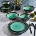 thumbnail image 2 of Green Lantern Service for 4 (16 Piece) Double Bowl Dinnerware Set, Teal, Soft Gray, Dinnerware Set, 2 of 6