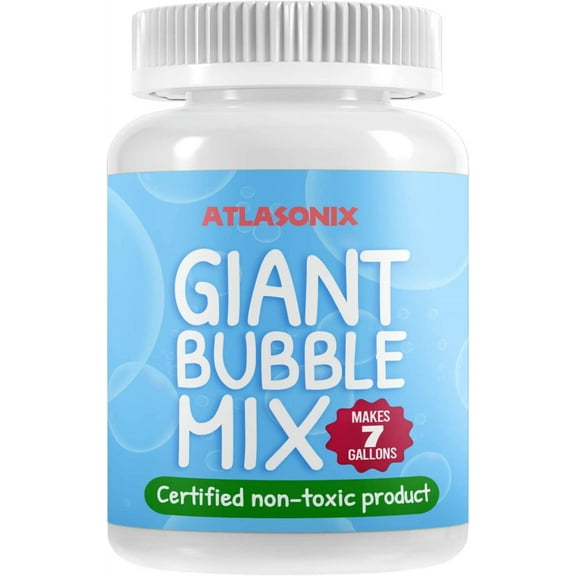 Atlasonix Giant Bubble Solution - 7 Gallons Refill Mix for Big Bubbles -Natural Concentrate for Kids' Bubble Machine - Easy-to-Use Bubble Solution - Giant Bubble Mix for Big Bubble Solution Refill