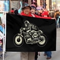 thumbnail image 3 of Bayyon Man Ride A Cafe Racer Stock Racecar, Retro Style Flag Banner with Grommets 3x5Feet Man cave Decor, 3 of 4