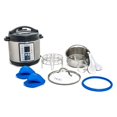thumbnail image 1 of Yedi Houseware 9 in 1 6 Quart Stainless Steel Multi Pressure Cooker, Silver, 1 of 9
