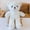 White, variant on bxhwj 11in Bear Plush Doll Toy – Soft and Cuddly Stuffed Animal with Short Lint Fabric, Cute Teddy Plushie for Kids and Adults, Ideal Birthday Wedding Gift, Cozy Hug Pillow and Home Decoration