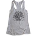 thumbnail image 1 of Jaw Ready To Party Tank Top, Ladies Racerback Tank Top, Shark Tank, Pun Tank, Party Tank, Shark Jaw Tank, Heather Gray, Small, 1 of 3