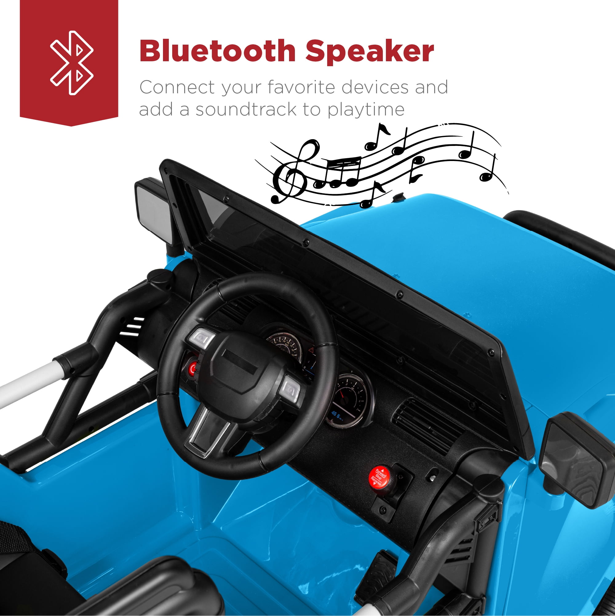 Best Choice Products Jumbo 12V Kids Electric Ride On Car with Parent Remote, Seat Harness, 65 lb Capacity - Light Blue