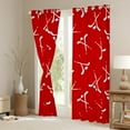 thumbnail image 3 of Manfei Ice Hockey Black Out Curtains,Kids Sports Game Curtains Pack of 2 (42x63 Each),White Red Bedroom Curtains For Teens,Breathable Bedroom Decoration, 3 of 6