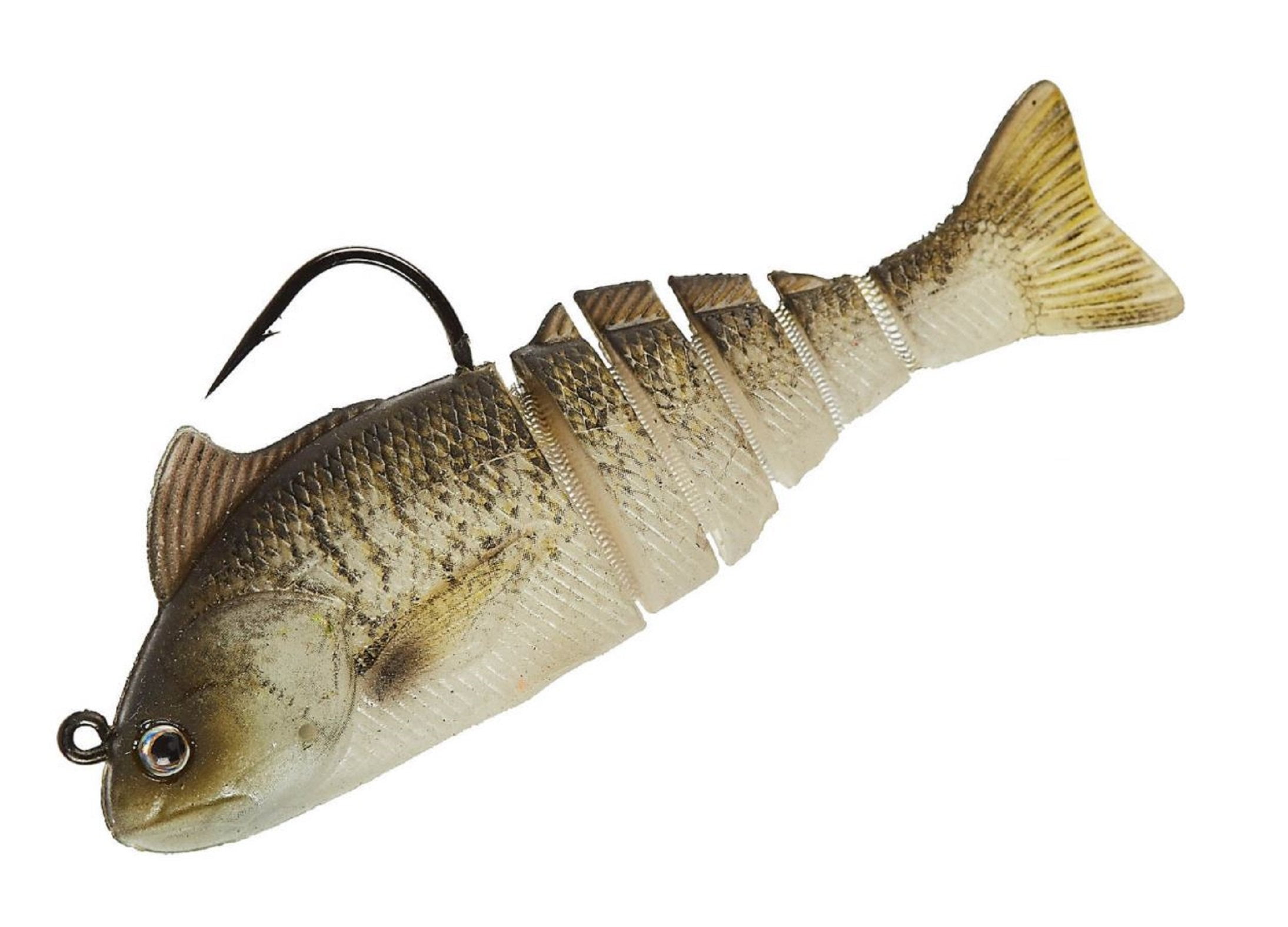 H2O Xpress 4" Pre-Rigged Swim Shad 3 Pack Male Bluegill Bass Fishi Life-Like 