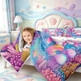 thumbnail image 4 of Manfei Ocean Axolotl 7-Piece Twin Bedding,Cute Animal Bedding Comforter Set,Polkadot Reversible, 4 of 7