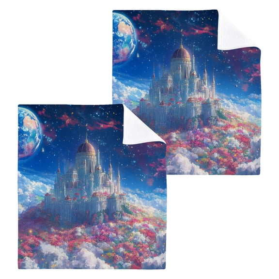 BZSMCE Towel Cotton Face Towel Soft Hand Towels Fashion Blossoming Paradise Pattern