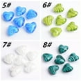 thumbnail image 6 of U8MO 10pcs 16x14mm Heart Shape Handmade Lampwork Glass Loose Beads For DIY Jewelry-Purple White, 6 of 7