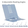 thumbnail image 2 of Support de Livre de Bureau en Métal, Support de Lecture Ajustable, Support de Documents de Cuisine Portable Robuste pour Recettes, Manuels, Tablettes, Musique, 2 of 6
