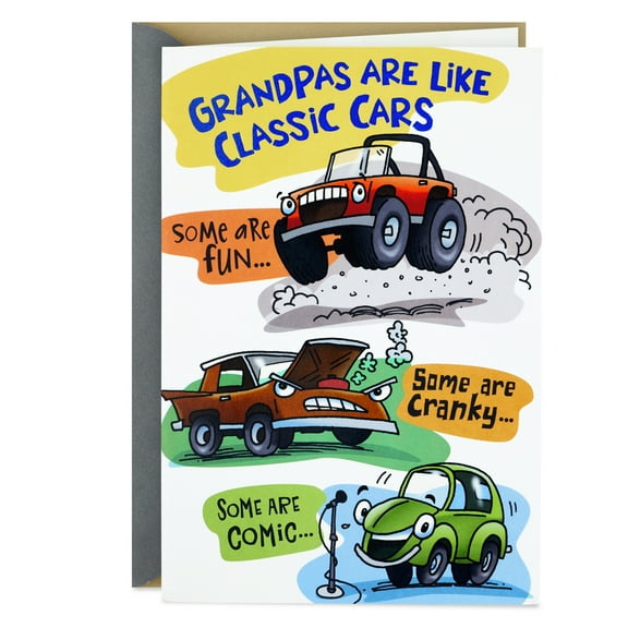 Hallmark Father's Day Greeting Card for Grandpa (Like Classic Cars)