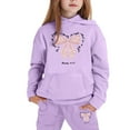 thumbnail image 4 of Afdoent Girls Clothing Set Winter Hoodie And Joggers Comfy Casual Kids Clothes With Stylish Print For Toddler To Teen 3-4 Years, 4 of 4