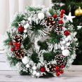 thumbnail image 2 of Guirnalda de Navidad Ounissouiy artificial Decoraciones Flores de pared bayas Festival de Año Nuevo adorno colgante 32 cm, 2 of 6