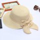 thumbnail image 3 of Sombreros de verano para mujer con ala ancha de paja Bongrace para playa en beige, 3 of 3