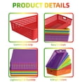 thumbnail image 4 of 6 Pack Colorful Classroom Paper Baskets  Organizing Desk Tray For A4 Papers Storage Plastic Bins Turn In Trays Teachers And Students Office Room (bright Color), 4 of 9