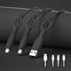 thumbnail image 1 of Funda protectora de silicona para cable de datos de teléfono móvil, resistente a la rotura y a las flexiones, juego de tres piezas, adecuada para Android y Apple. Funda protectora de silicona para cab, 1 of 6