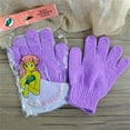 thumbnail image 4 of 5PCS Exfoliating Shower Gloves for Spa Bath - Acrylic Fiber Body Scrubber and Loofah,Foam Resistant Massage Cleaning Gloves for Skin Exfoliation and Circulation Stimulation,Polyester Material Purple, 4 of 5