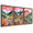 Colorful Mountain-Framed-16L" x 12W", variant on Boho Colorful Landscape Wall Art Set Of 3 Vintwildflower Mountain Canvas Decortings Rustic Flpictures Prints For Living Room Bedr