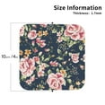 thumbnail image 2 of Yiaed Vintage Floral Print Leather Coasters for Drinks - Cup Coasters Coffee Table Kitchen Table Bar, Home & Office Gifts Handmade Drink Coasters-Square, 2 of 6