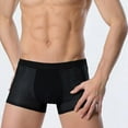 thumbnail image 5 of 4-Pack Bamboo Fiber Boxer Briefs Moisture Wicking Breathable Mesh Underwear for Men Size L-5XL, 5 of 5