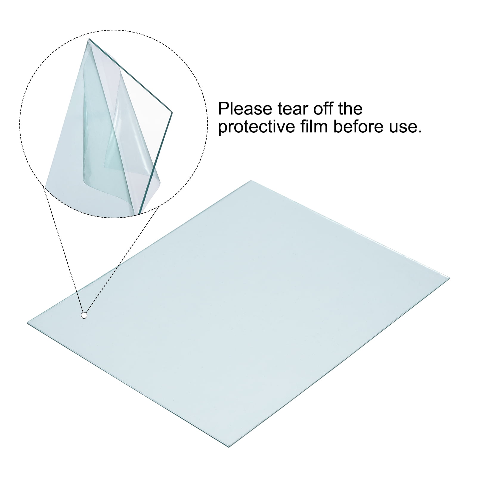 Unique Bargains Welding Protection Lens Transparent Protective Replacement Right Angle