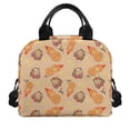 thumbnail image 2 of HUIACONG Aluminum Film Meticulous Stitching Insulated Lunch Tote for Office Outdoor, Large Capacity Lightweight Lunch Bag, Basketball Capybara Print, 2 of 10