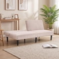 thumbnail image 2 of Bonzy Home Futon Sofa Bed Corduroy Futon Couch with Adjustable Backrest, Convertible Folding Futons Sofa Couches for Small Spaces Living Rooms Apartment Office (Beige), 2 of 7