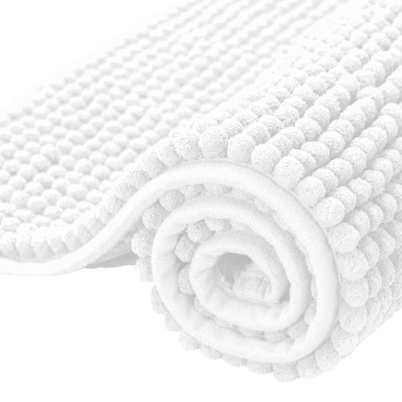 Alfombra de baño SUBRTEX, felpilla, 1400 g/m², color blanco, 50 x 80 cm