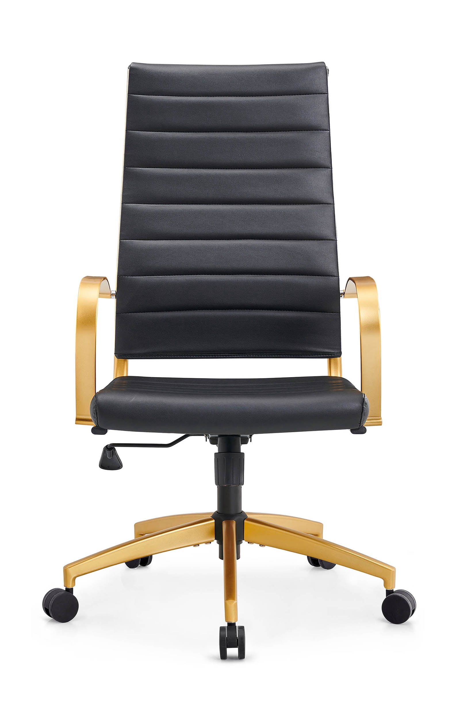 CAROCC High Back Executive Office Chair with Armrest Adjustable Swivel Chair in Durable Vegan Leather Modern Office Chair Ergonomic Desk Chair for Extra Back & Lumbar Support