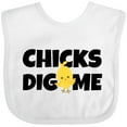 thumbnail image 3 of Inktastic Chicks Dig Me Boys Baby Bib, 3 of 4