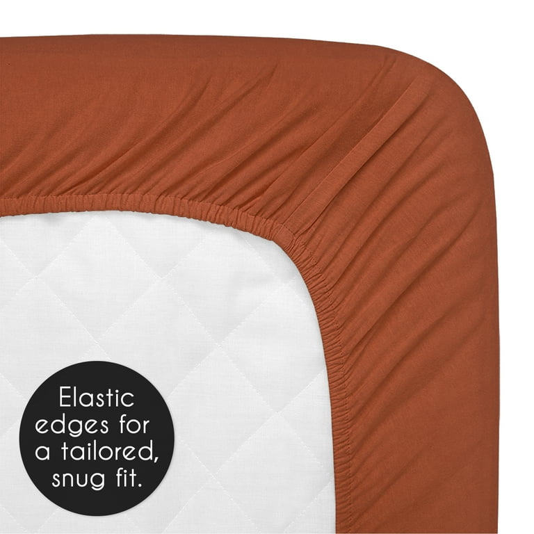 Burnt orange top crib sheet